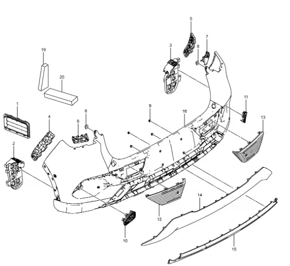Front Bumper No.10 Trim Cover (Carbon Fiber Style), 1 Piece